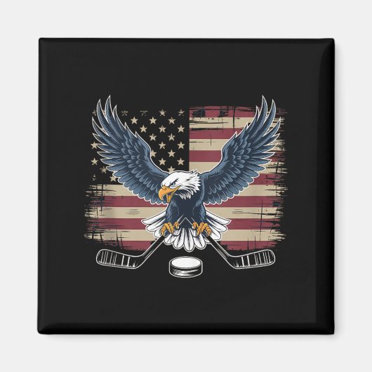 Amerikaanse Vlaghockey Magneet (Voorkant)