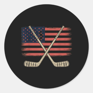Amerikaanse Vlaghockey Ronde Sticker