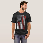 - amerikaanse vlaghonkbal op 4 juli t-shirt (Voorkant volledig)