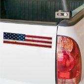 Amerikaanse vlaghout Rustiek, met kool-nood Bumpersticker (Op Truck)