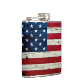 Amerikaanse vlaghout Rustiek, met kool-nood Heupfles (Rechts)