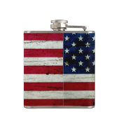 Amerikaanse vlaghout Rustiek, met kool-nood Heupfles (Achterkant)