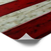 Amerikaanse vlaghout Rustiek, met kool-nood Poster (Hoek)