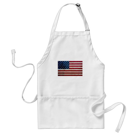 Amerikaanse vlaghout Rustiek, met kool-nood Standaard Schort (Voorkant)