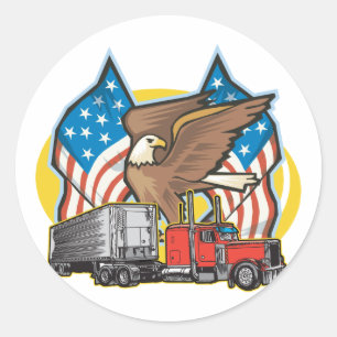 Amerikaanse vlagkraker ronde sticker