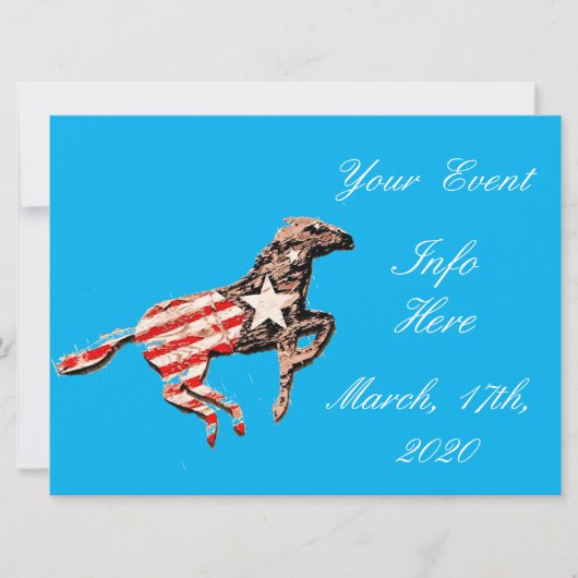 Amerikaanse vlagpaard met Thunder_Cove (Voorkant)