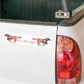 Amerikaanse vlagpaard met Thunder_Cove Bumpersticker (Op Truck)