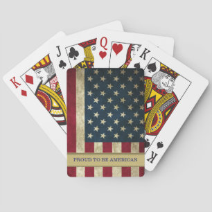 -Amerikaanse vlagpatriottisch gepersonaliseerd Pokerkaarten