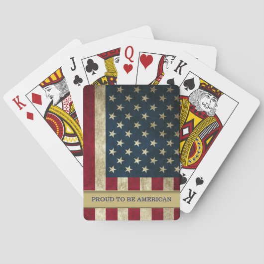 -Amerikaanse vlagpatriottisch gepersonaliseerd Pokerkaarten (Achterkant)