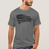 -Amerikaanse vlagpatriottisch zwart, verhit U T-shirt (Voorkant)