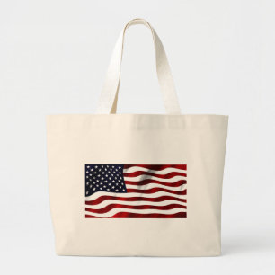 Amerikaanse vlagpatriottische onafhankelijkheidsda grote tote bag