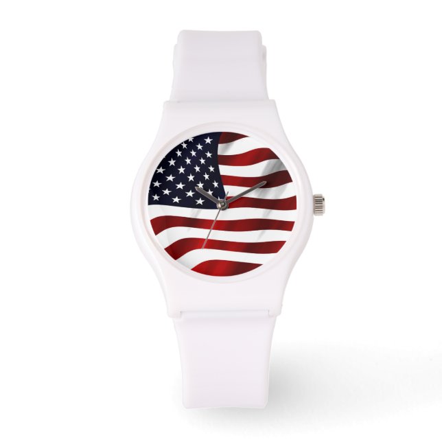 Amerikaanse vlagpatriottische onafhankelijkheidsda horloge (Voorkant)