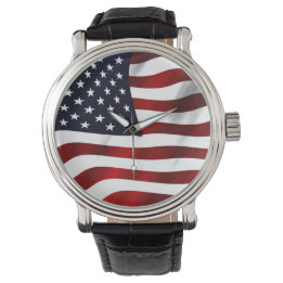 Amerikaanse vlagpatriottische onafhankelijkheidsda horloge