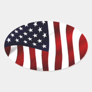 Amerikaanse vlagpatriottische onafhankelijkheidsda ovale sticker