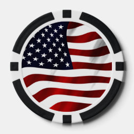 Amerikaanse vlagpatriottische onafhankelijkheidsda pokerchips