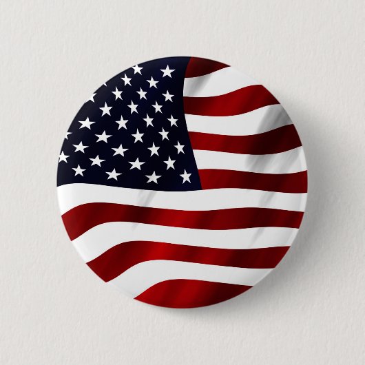 Amerikaanse vlagpatriottische onafhankelijkheidsda ronde button 5,7 cm (Voorkant)