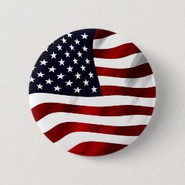 Amerikaanse vlagpatriottische onafhankelijkheidsda ronde button 5,7 cm