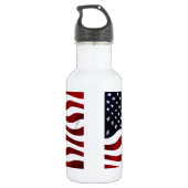 Amerikaanse vlagpatriottische onafhankelijkheidsda waterfles  (Achterkant)