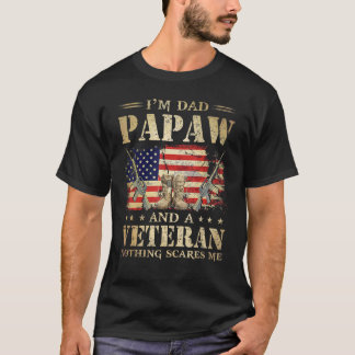 Amerikaanse vlagveteranen Dag Ik ben een pap papaw T-shirt
