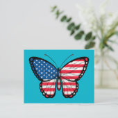 Amerikaanse vlagvlag briefkaart (Staand voorkant)