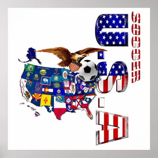 Amerikaanse voetbalkaart poster (Voorkant)