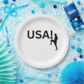 Amerikaanse voetballer papieren bordje (Feest)