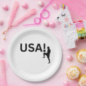 Amerikaanse voetballer papieren bordje (Feest)