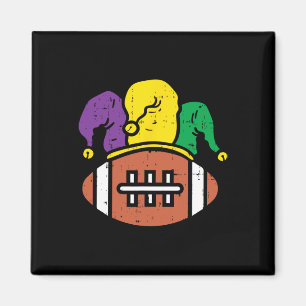 Amerikaanse voetbaltapijt Mardi Gras Carnaval Cele Magneet