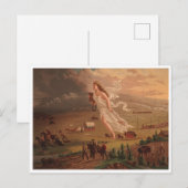 Amerikaanse vooruitgang, John Gast 1872 Briefkaart (Voorkant / Achterkant)