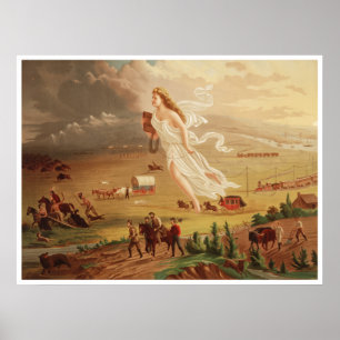 Amerikaanse vooruitgang - Manifest Destiny [1873] Poster