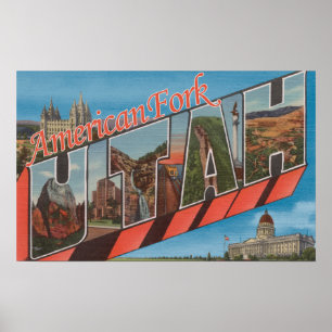 Amerikaanse vork, Utah - grote letterscènes Poster