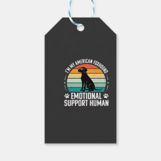 Amerikaanse Vosshond Emotionele Ondersteuning Mens Cadeaulabel