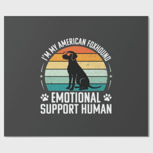 Amerikaanse Vosshond Emotionele Ondersteuning Mens Cadeaupapier