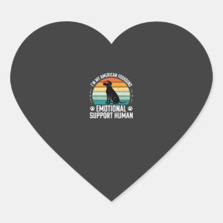 Amerikaanse Vosshond Emotionele Ondersteuning Mens Hart Sticker