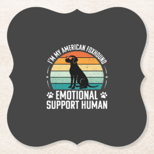 Amerikaanse Vosshond Emotionele Ondersteuning Mens Kartonnen Onderzetters