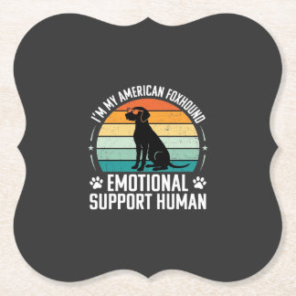 Amerikaanse Vosshond Emotionele Ondersteuning Mens Kartonnen Onderzetters