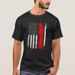 Amerikaanse vrachtwagenchauffeur 18 Wheeler Tru T-shirt