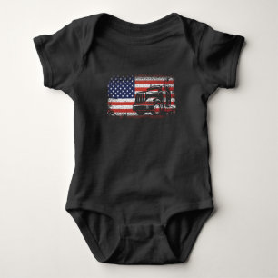 Amerikaanse vrachtwagenchauffeur Amerikaanse vlag  Romper