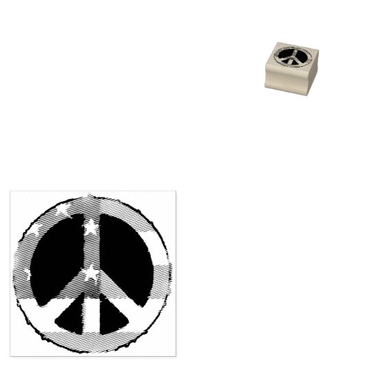 Amerikaanse vredes-gebarentaal en uw ideeën 	rubberstempel (Gestempeld)