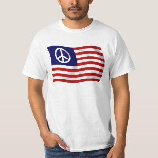 Amerikaanse Vredesteken Vlag T-shirt