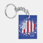 Amerikaanse vredesvlag 1776 Amerikaanse staat Nati Sleutelhanger (Voorkant Links)