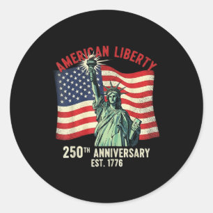 Amerikaanse vrijheid 250e verjaardag est 1776 beel ronde sticker