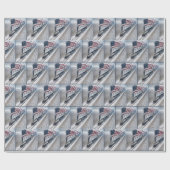  Amerikaanse vrijheidstrein Cadeaupapier (Vlak)