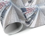  Amerikaanse vrijheidstrein Cadeaupapier (Rol Hoek)