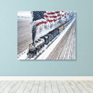 Amerikaanse vrijheidstrein canvas afdruk