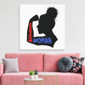 Amerikaanse vrouw canvas afdruk (Insitu (Woonkamer))