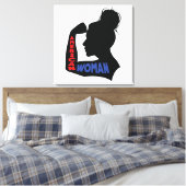 Amerikaanse vrouw canvas afdruk (Insitu (Slaapkamer))