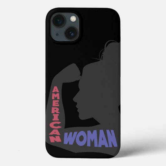 Amerikaanse vrouw donkergrijs Case-Mate iPhone case (Achterkant)