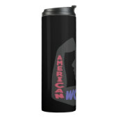 Amerikaanse vrouw donkergrijs thermosbeker (Gedraaid links)