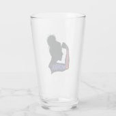 Amerikaanse vrouw glas (Achterkant)